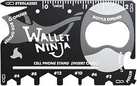 Wallet Ninja Black – 19-in-1 Multi-Tool, 9/10 Condition
