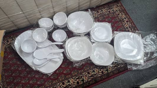 40 pieces Dinner set white premium quality I 8 person serving