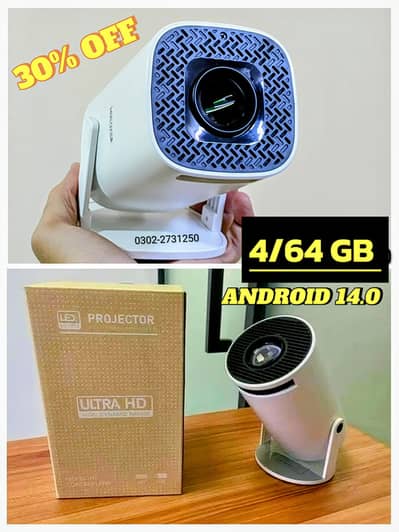 20%Off Android p30 + & Hy300 pro + Projector 64GB full Smart Projector