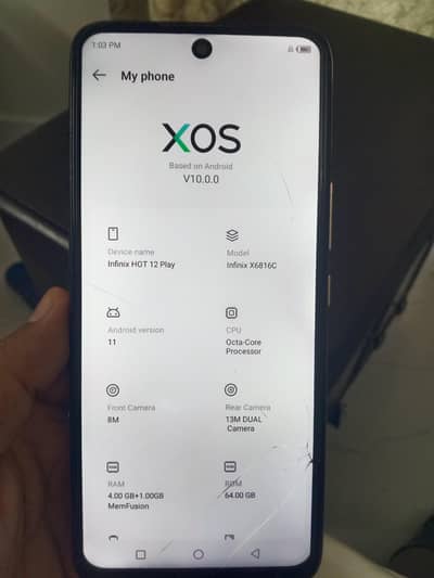 Infinix hot play 12 mobile in a good condition