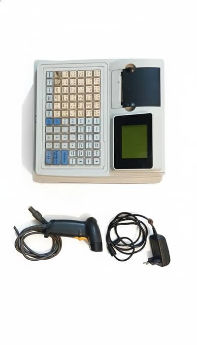 Electronic Cash Register with Barcode Scanner - Conplete Set