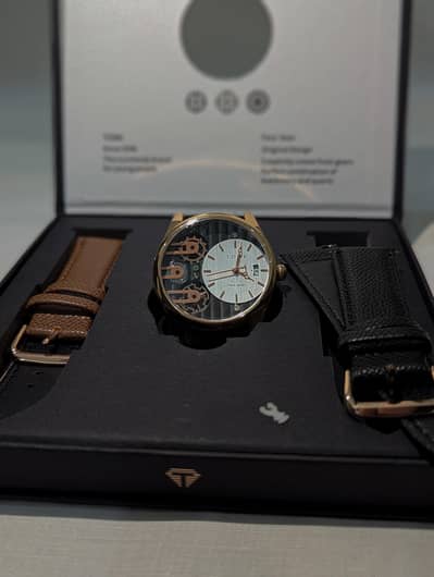 TOMI T-106 Face Gear Dual Strap Luxury Watch