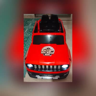 Kids Electric Ride-On Jeep – Red 4×4 (Excellent Condition)