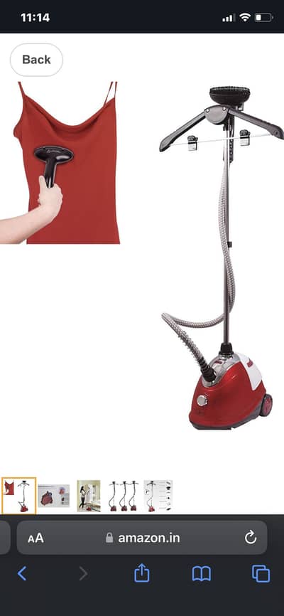 Hanger and bottle press steam iron