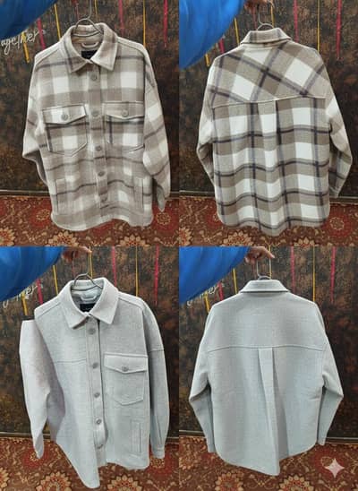 Unisex Thrift flannel wool winter shirts