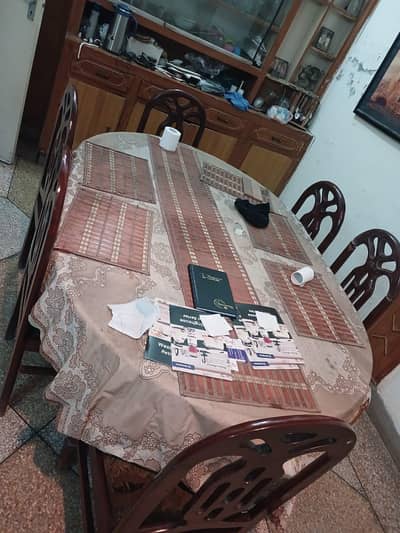 6 person dining table very strong table pure wood come fast