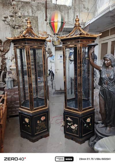 antique chinese showcase wooden imported rosewood sheesham