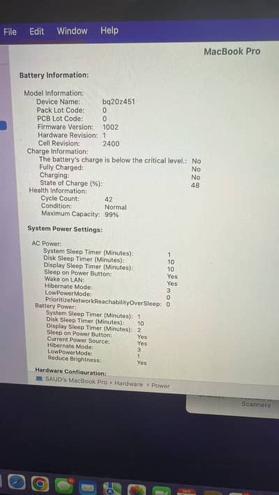 Macbook M1 Pro with led panel