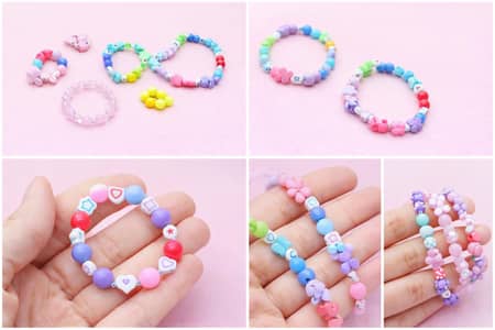  Handmade Colorful Beaded Bracelets 
