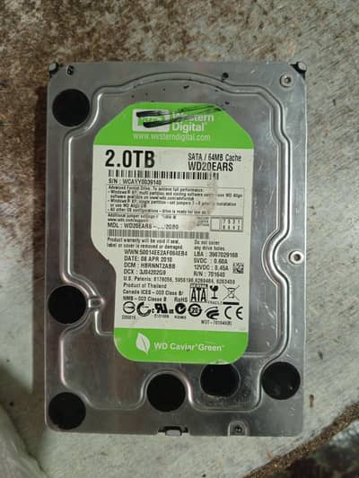 WD 2TB Hard Disk Drive