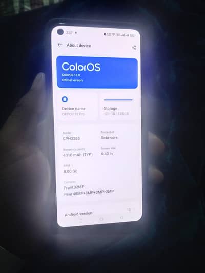 oppo f19 pro 8 ram 128 memory