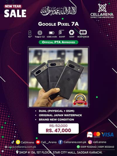 New Year Sale GOOGLE PIXEL 7A & PIXEL 7 OFFICIAL PTA - CELLARENA