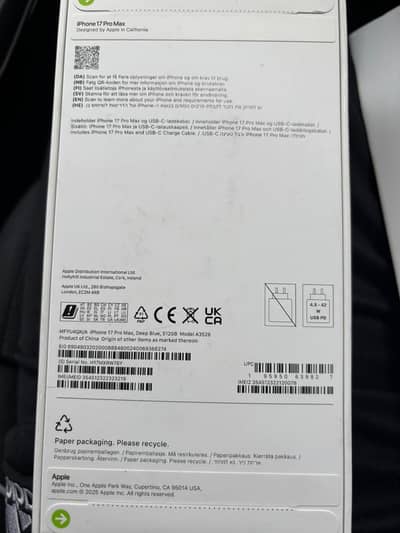 Iphone 17 pro max 512 non PTA