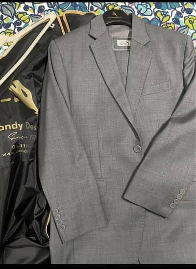 Dandy 3 piece suit for men/ grey suit/ three piece suit for sale men