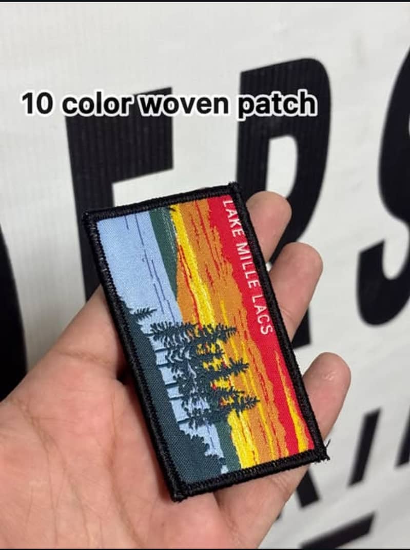 Woven patch velcro patch iron on patch merrow patch sew on patch 2