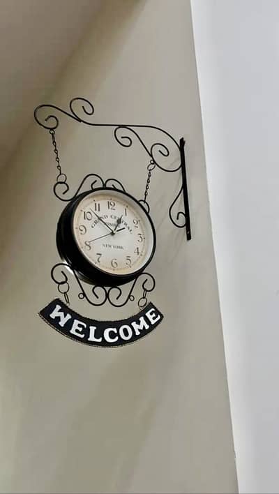 Vintage Double-Sided Wall Clock