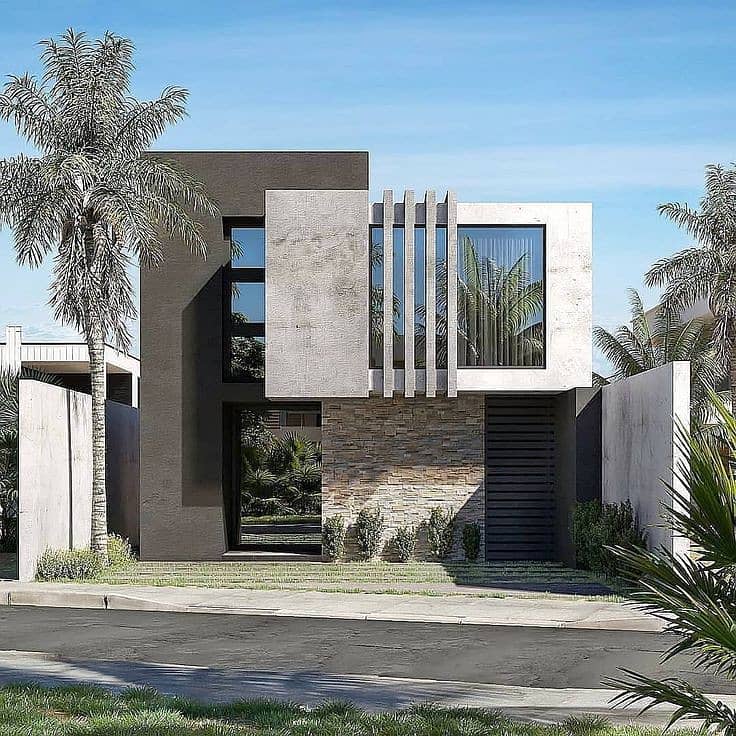 FRONT ELEVATION VIEW & LAYOUT PLAN 2