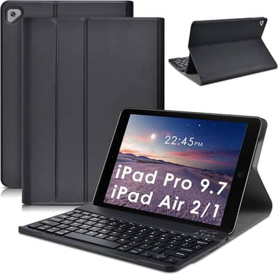 iPad Keyboard Case,9.7 Compatible with iPad Air 2,iPad Air Dark Blue)