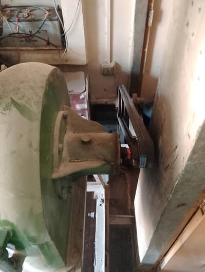 Ata chaki with messy tractor engine and safai wala channa