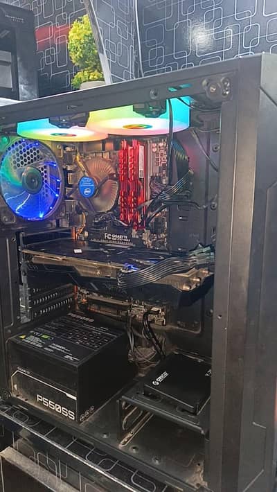 Thunder Casing With 3 Fans(2Argb and 1 blue)with Lightning strip