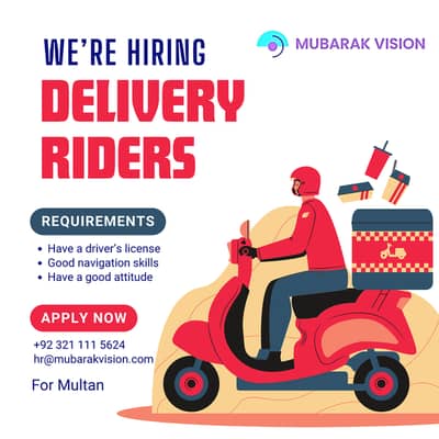 Delivery Riders for Multan,