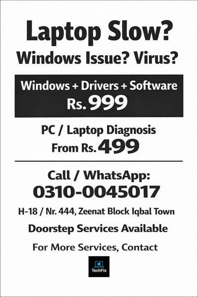 Laptop & PC Repair – Virus, Windows, Speed Fix