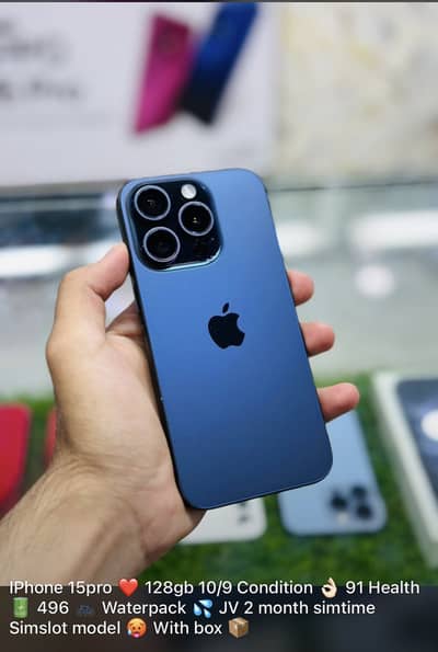 iPhone 15 pro 128gb Jv with box exchange possible