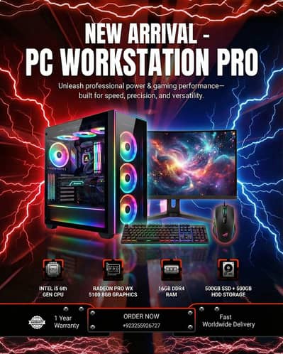 8GB Workstation & Gaming Beast | i5 6th | Radeon WX 5100 | PUBG & GTA