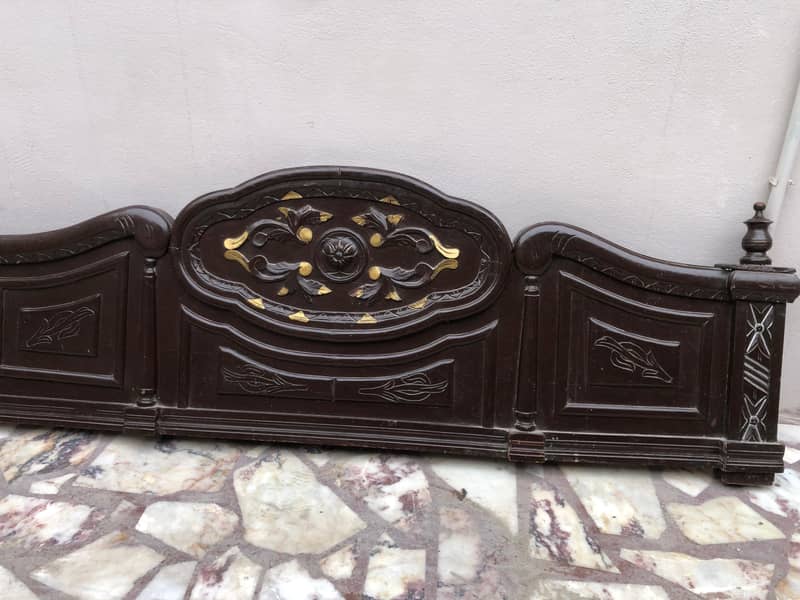 Solid Wood King Size Bed 3