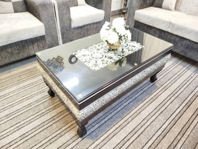 Centre Table Black and Silver for Sale
