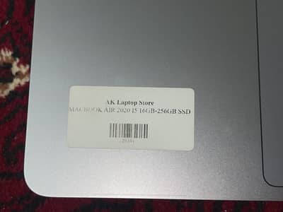 MacBook Air 2020 intel 16 GB extended RAM with 256 GB SSD