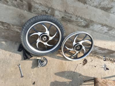 Honda CG 125 Alloy rims black