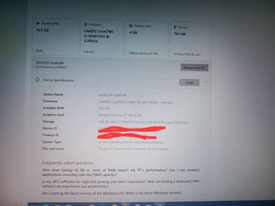 Gaming PC for sale i5 6th gen, 16gb ran ddr 3, 4gb graphic card