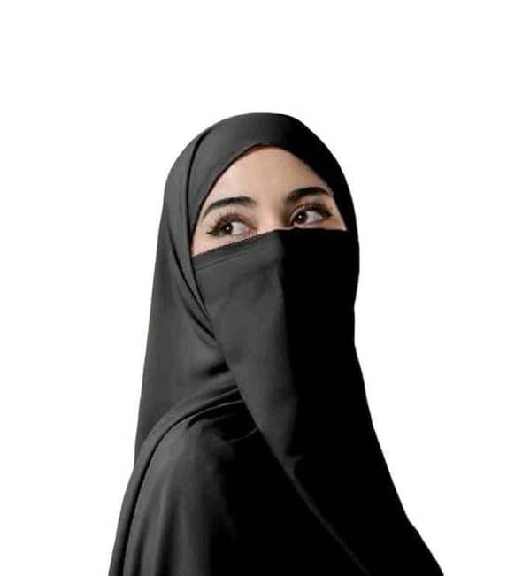 Hijab World Half Niqab Patti Pack of 1-2 - Premium Quality Soft Chiffon for Women and Girls