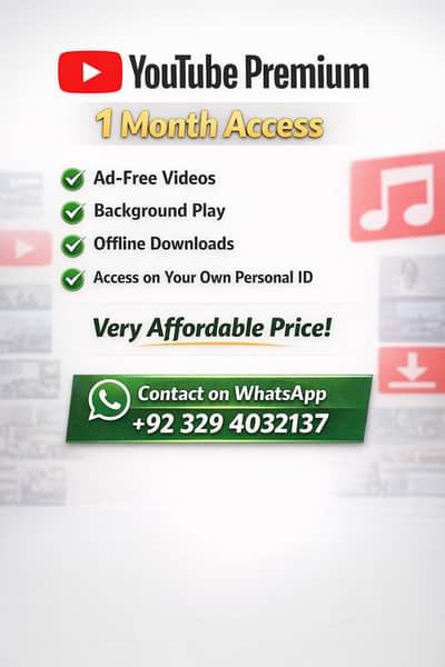  YouTube Premium – 1 Month Access 