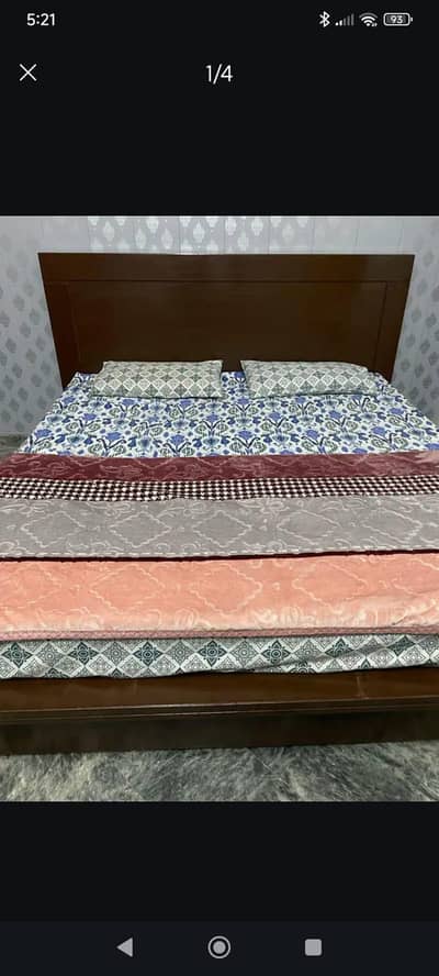 Bed For Sale With 2 Side Table (Heavy Weight)