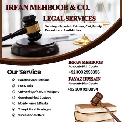 Legal Services by Advocate High Court | CNIC & Passport Issues