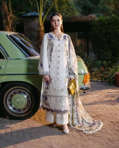 3pc women's unstitched Embroidered suit