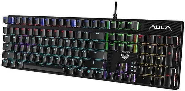 Gaming keyboard Full mechanical RGB light keyboard in 10 by 10 cond