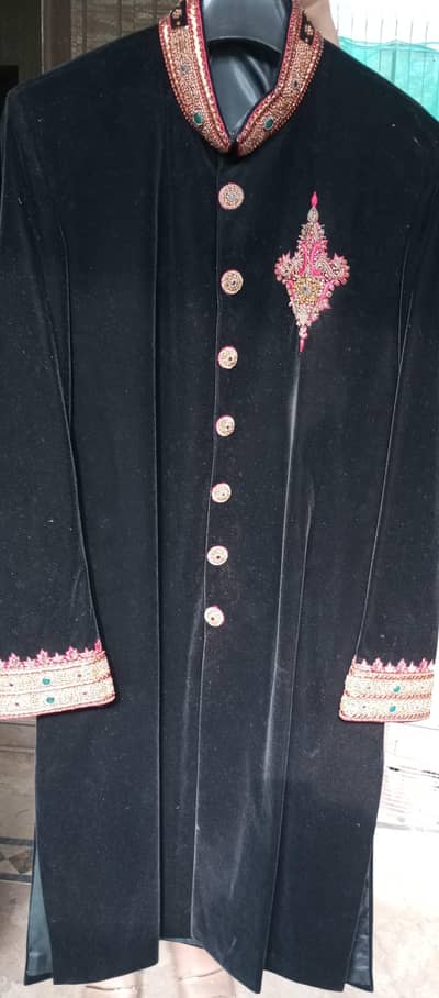 velvet sherwani in good condition