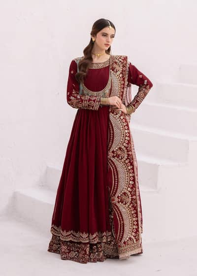 Truba ( Haseeen's) Maroon Anarkali frock