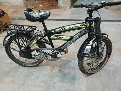 Green bicycle for kids