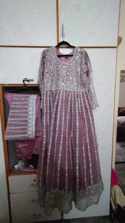 purple full flair maxi 3 piece