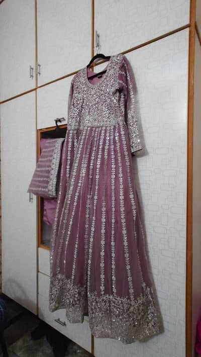 purple full flair maxi 3 piece