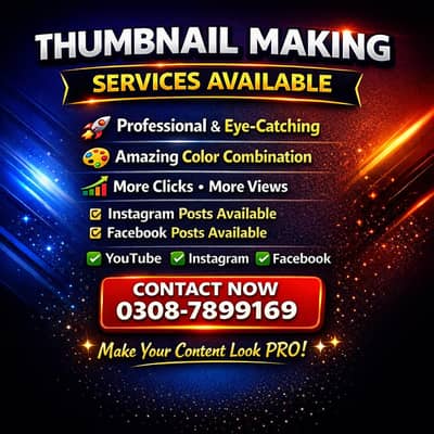YouTube Thumbnail Making Service available