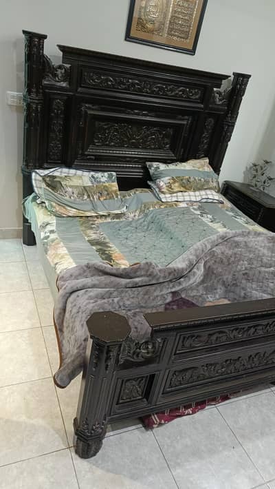 Wooden Bed complete set