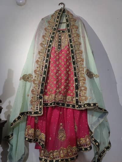 used  1 time bridal casual lhnga dress