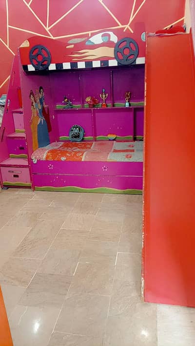 kid bed set with dressing table