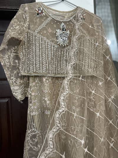 3pc dress organza fancy