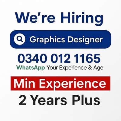 Graphics Designer Required (Male Only)